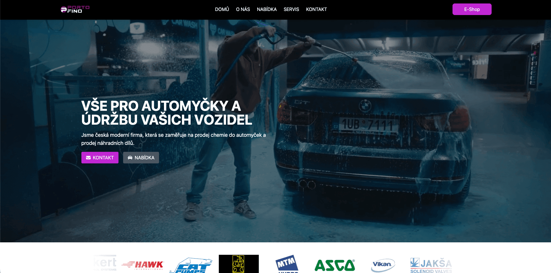 Webová aplikace Portofino s katalogem produktů